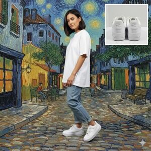Nike Women Air Force 1 PLT.AF.ORM Triple White Platform Shoes DJ9946-100 Size 10